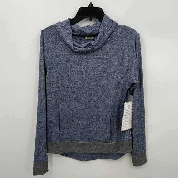 Z by Zella Tops - Z by Zella Women's Wellness Turtleneck in Blue Size Small